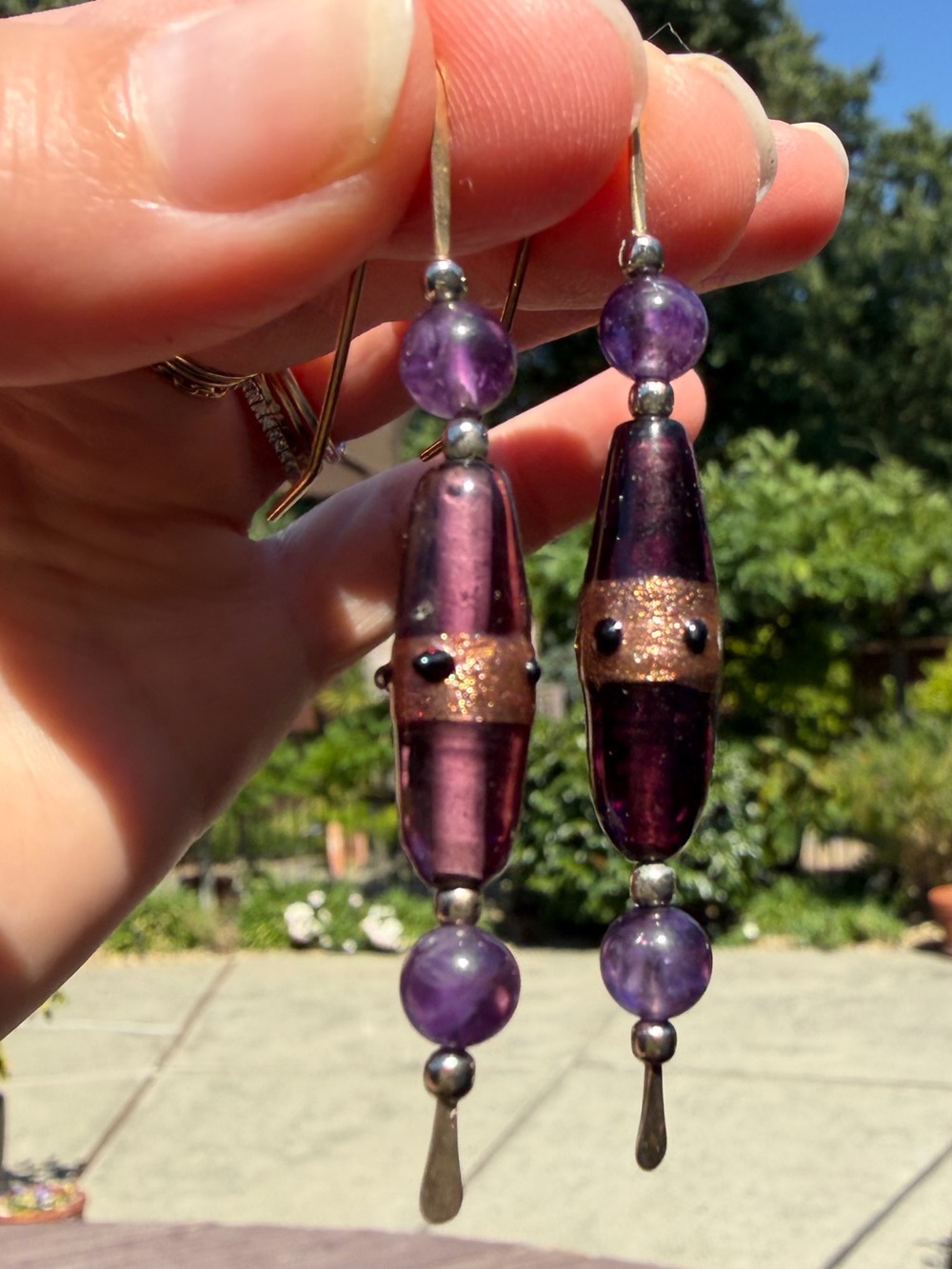 Glass beaded earrings